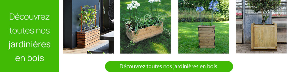 Jardinière Bois Rectangle Ligne Z 100 Avec Treillis